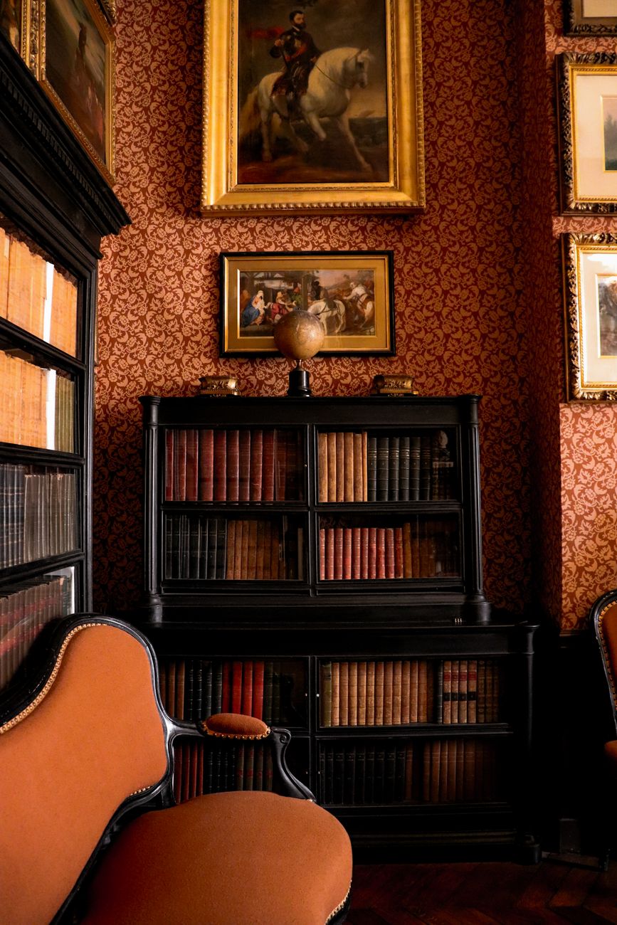 Modern room designed with artistic frames